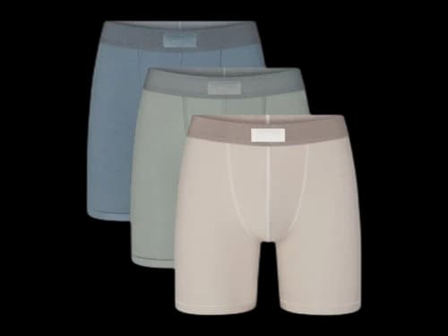 SKIMS Men's 5" Cotton Boxer Brief (3 Pack) Stone Multicolor