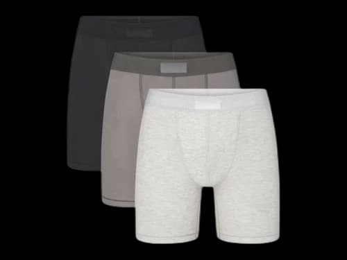 SKIMS Men's 5" Cotton Boxer Brief (3 Pack) Heather Multicolor