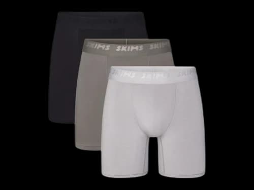 SKIMS Men's 5" Stretch Boxer Brief (3 Pack) Gunmetal Multicolor