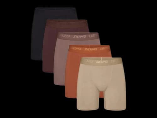 SKIMS Men's 5" Stretch Boxer Brief (5 Pack) Cocoa Multicolor