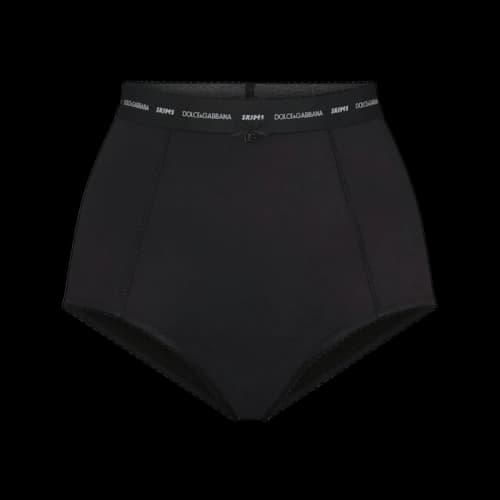 SKIMS x Dolce&Gabbana Stretch Satin High-Waisted Brief Onyx