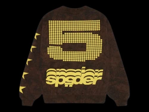Sp5der 5 Crewneck Sweatshirt Brown