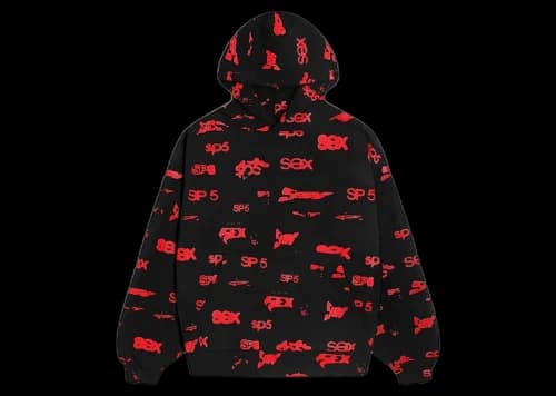Sp5der Sex AOP Hoodie Black