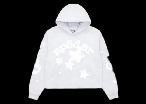 Sp5der Women's Cropped Beluga Hoodie Heather Grey