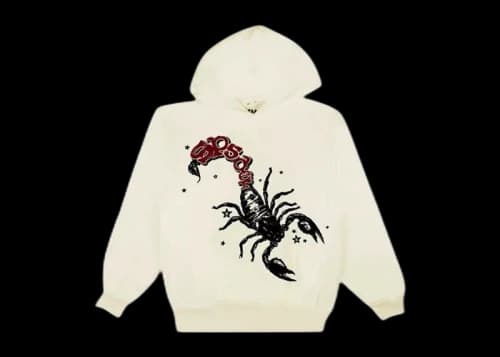 Sp5der x Mariah The Scientist Scorpion Hoodie Cream