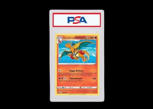 Special Delivery Charizard-Holo 2022 Pokémon Sword & Shield Pokemon Center United Kingdom Promo SWSH#075 (PSA or BGS Graded)