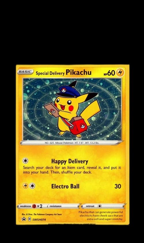 Special Delivery Pikachu 2020 Pokemon TCG Sword & Shield Store Opening Promos (PSA or BGS Graded)