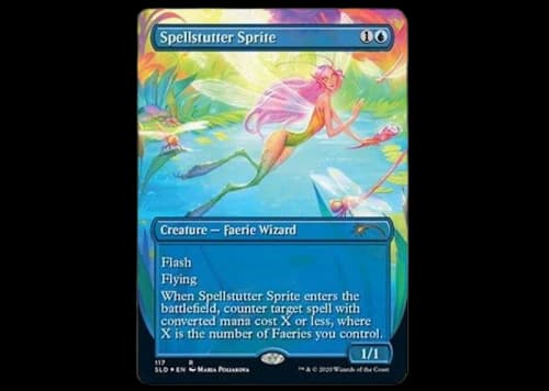 Spellstutter Sprite (Extended Art) (Foil) Magic: The Gathering TCG Secret Lair Rare #117 (Ungraded)