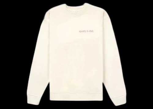 Sporty & Rich Avant Garde Logo Crewneck Cream/Merlot