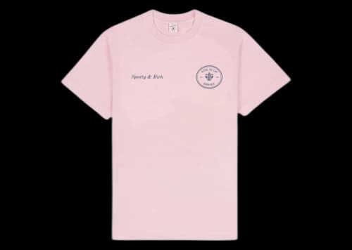 Sporty & Rich Hotel du Cap T-shirt Eden Pink/Navy