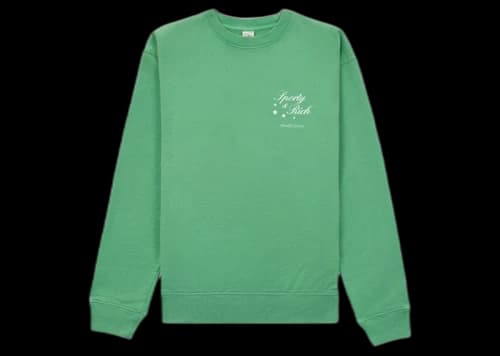 Sporty & Rich Stars Health Crew Crewneck Jolly Green/White