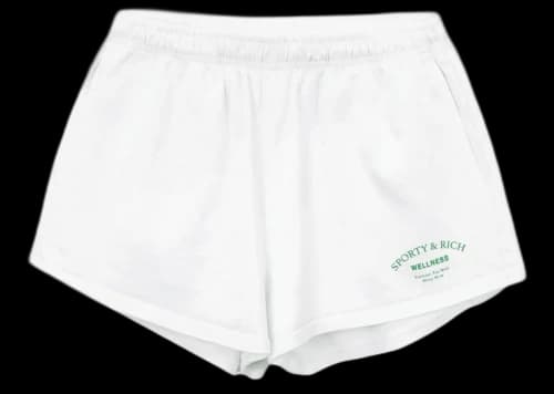 Sporty & Rich Wellness Studio Disco Short White/Jolly Green