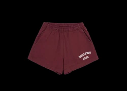 Sporty & Rich x adidas Originals Wellness Club Disco Short Merlot/Cream