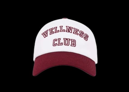 Sporty & Rich x adidas Originals Wellness Club Hat White/Merlot