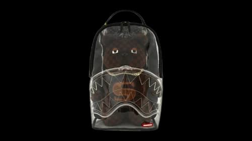 Sprayground Clear Sharks In Paris Bear Backpack Multicolor