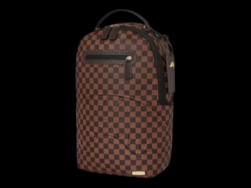 Sprayground Core Emboss Check Backpack Backpack Brown Black