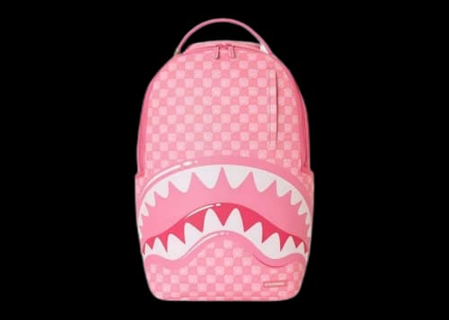 Sprayground Pink New Check Faces Backpack Pink