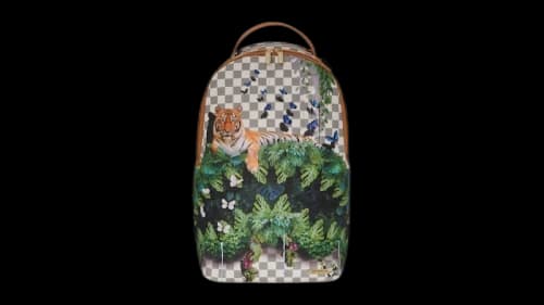 Sprayground Secret Garden Shark Backpack Multicolor