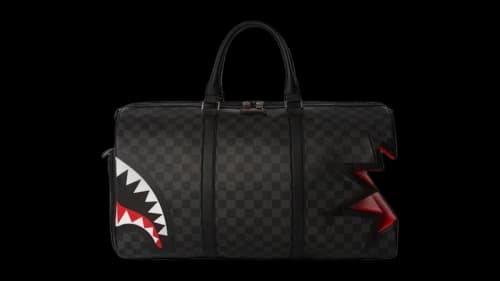 Sprayground Shark Bite Sharks In Paris Gray Duffle Multicolor