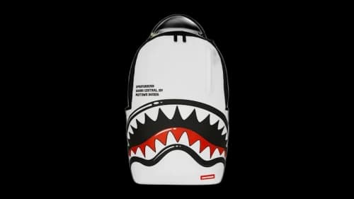 Sprayground Shark Central Bubble Shark Backpack White
