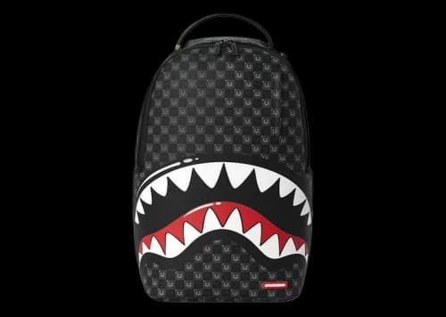Sprayground Sharks In Paris Wtf Bubbly Check Backpack Black