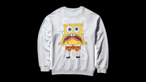 Sprayground Spongebob Crewneck Sweatshirt Light Grey