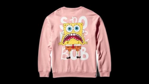 Sprayground Spongebob Crewneck Sweatshirt Pink