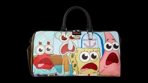 Sprayground Spongebob Shark Crew Emperor Duffle Multicolor