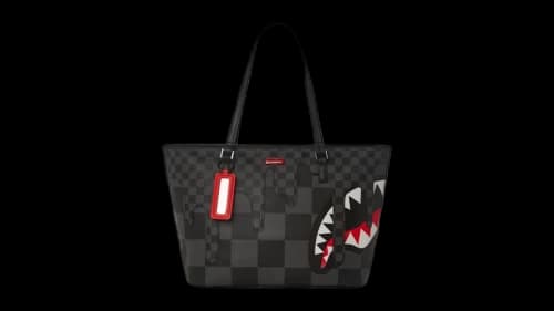 Sprayground Xtc Grey Sharks In Paris Tote Multicolor