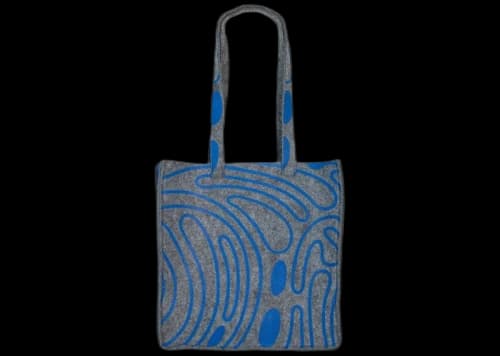 SPUNGE x Salehe Bembury Fat Felt Tote Concrete Paste/Berry Blend