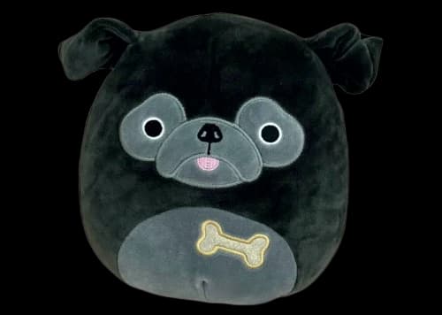 Squishmallow Bongo The Black Pug 8 Inch Plush