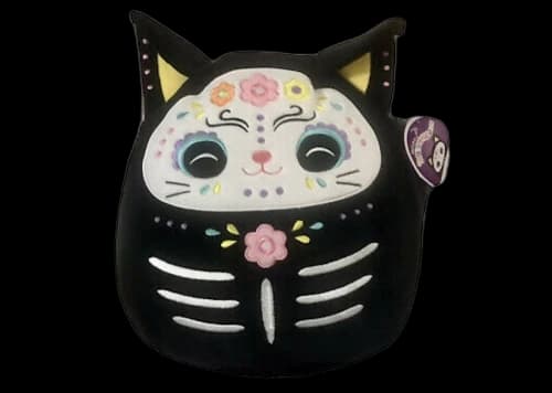 Squishmallow Day Of The Dead Zelina The Black Cat Plush Black