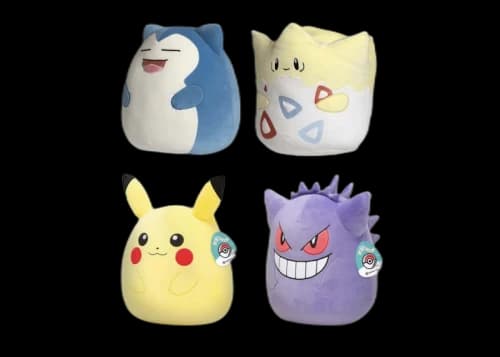 Squishmallow Snorlax, Togepi, Pikachu and Snorlax 12" Plush Set