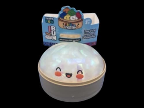 Squishy Bun Mystery Squishy "Dumpling" - Holographic Ribbon Bun Toy