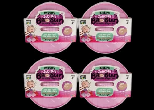 Squishy Bun Mystery Squishy "Dumpling" (Rose Gold Glitter) Blind Box 4x Lot