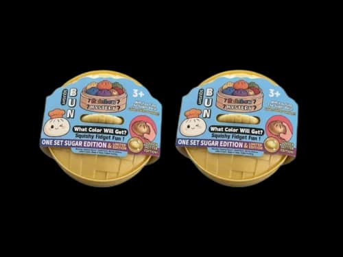Squishy Bun Rainbow Mystery - Golden Glitter Dumpling - One Set Sugar Edition - Limited Edition Blind Box 2x Lot