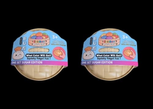 Squishy Bun The Rainbow Mystery "Dumpling" (Golden Glitter Chase Version) Blind Box 2x Lot