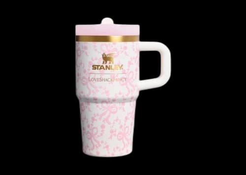 Stanley 1913 x LoveShackFancy Holiday Quencher ProTour Flip Straw 20oz Tumbler Coquette Bow Chantilly