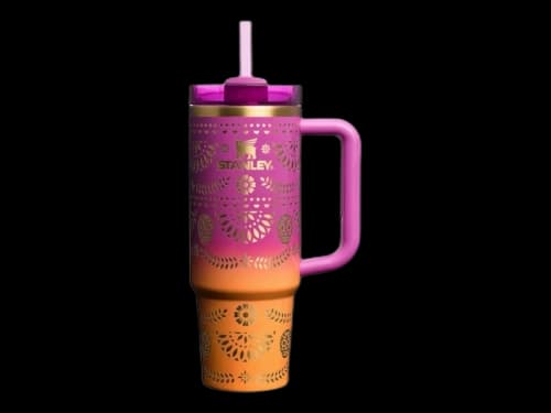 Stanley Dia de Muertos Quencher H2.0 FlowState 30oz Tumbler Sunrise Catrina