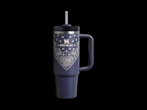 Stanley Mesa Rose Collection Flowstate Quencher 30oz Tumbler Blue Corn Paisley