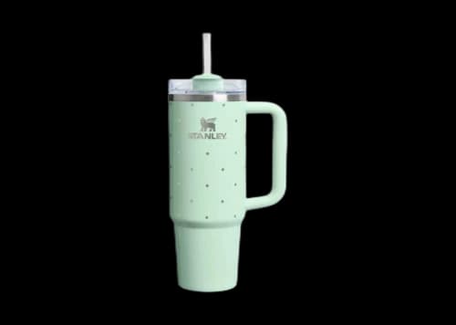 Stanley Stainless Steel FlowState Quencher 30oz Tumbler Peppermint Polka Dot