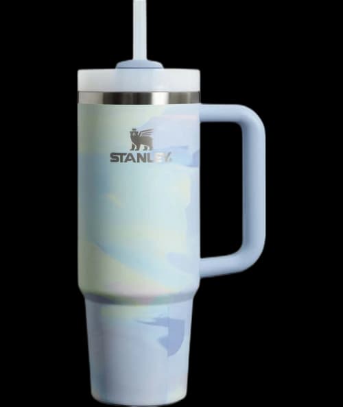 Stanley The Clean Slate Flowstate Quencher 30oz Tumbler Cool Serene Brushstroke