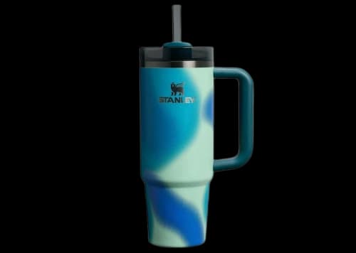 Stanley The Frequency Collection Flowstate Quencher 30oz Tumbler Coastal Teal Motion