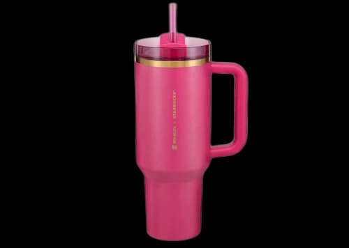 Stanley x Starbucks Exclusive Flowstate Quencher 40oz Tumbler Berry Pink Glitter