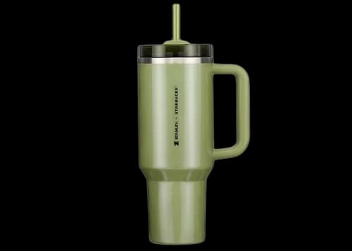 Stanley x Starbucks Exclusive Flowstate Quencher 40oz Tumbler Olive Green