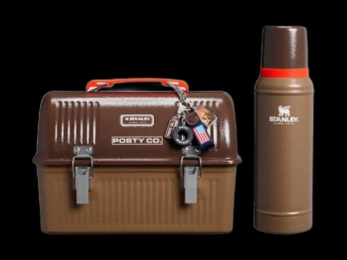 Stanley x The Post Malone Legendary Classic Bottle and Lunch Box Set Post Malone Hammertone Coyote Brown