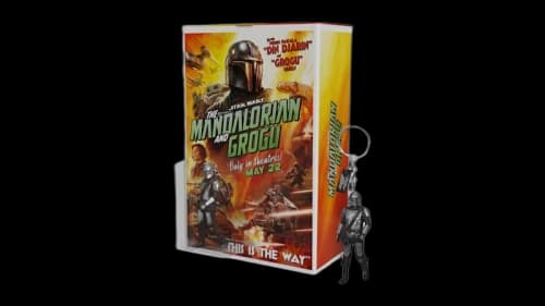 Star Wars The Mandalorian and Grogu Tin Popcorn Box with Keychain