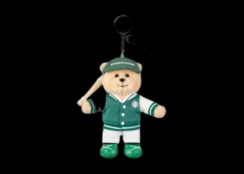 Starbucks Baseball Bearista Batter Keychain