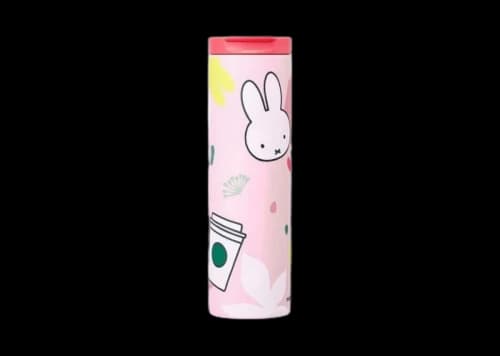 Starbucks x Miffy Korea Limited Edition Stainless Steel Skinny Tumbler Pink Multicolor