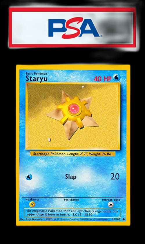 Staryu 1999 Pokemon TCG Base Set #65/102 (PSA or BGS Graded)